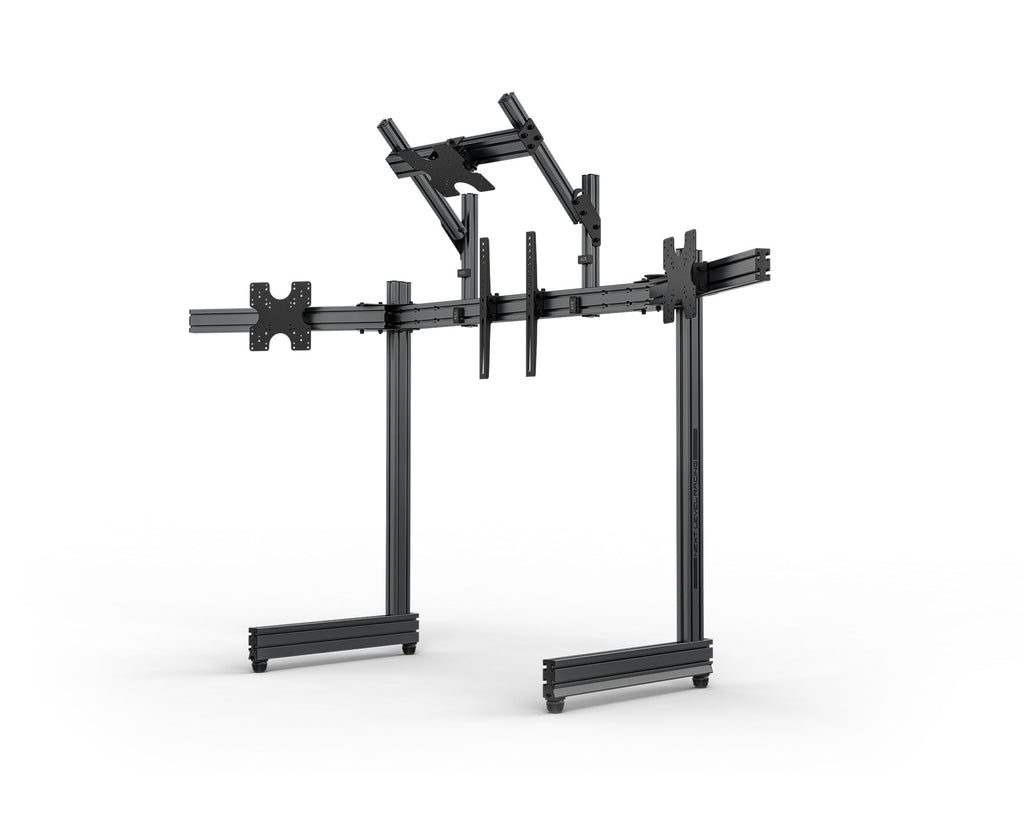 Elite Freestanding Quad Monitor Stand Carbon Grey
